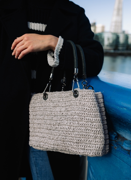 SEABREEZE TOTE RAFFIABAST GREY